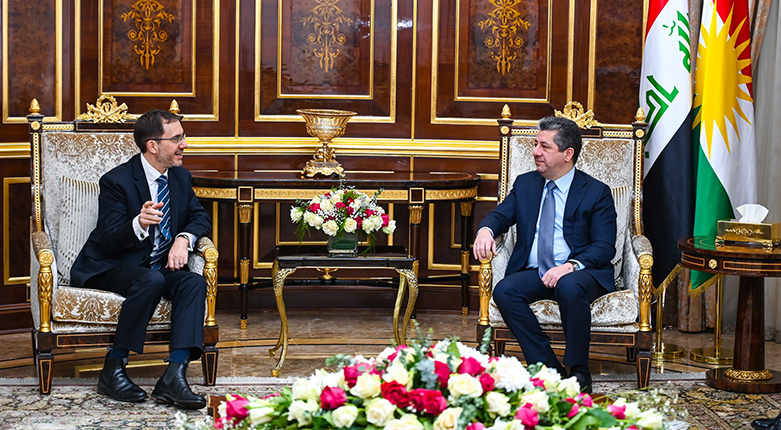 مسرور بارزانی، نخست وزیر اقلیم کوردستان و مایک برایسون ریچاردسون، سفیر انگلستان در عراق