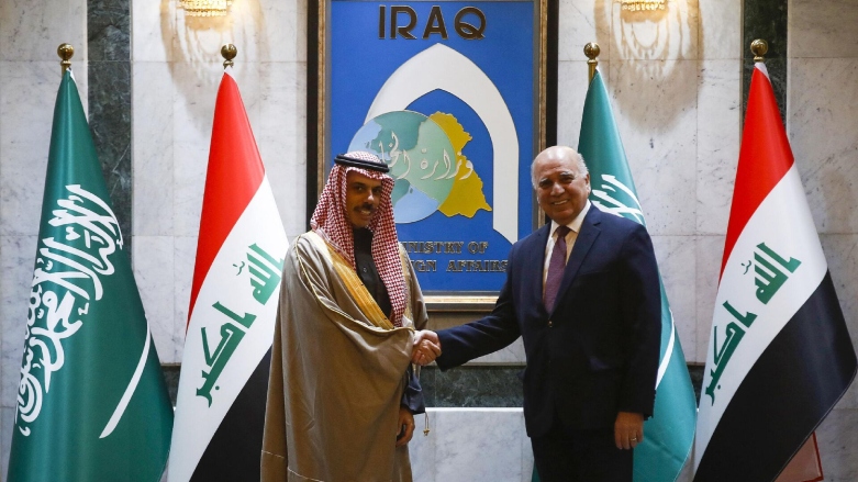 فواد حسین و فیصل بن فرحان، وزیران امور خارجه‌ی عراق و عربستان