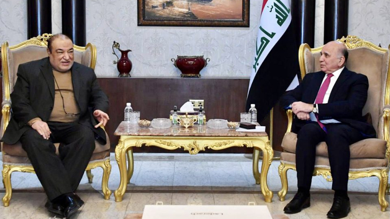 وزير الخارجية العراقي فؤاد حسين ونائب وزير الخارجية الإيراني مهدي صفري