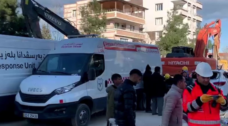 Emergency teams from the Kurdistan Region were sent to Turkey to help victims of the earthquake (Photo: KRG)
