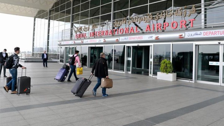 الواجهة الخارجية لصالة المسافرين في مطار أربيل الدولي- وكالات