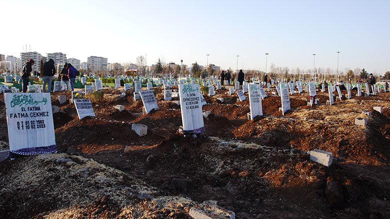 Mezar taşlarına yazmalar asılı