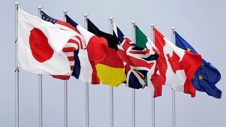 الأعلام الوطنية للدول الأعضاء في مجموعة السبع