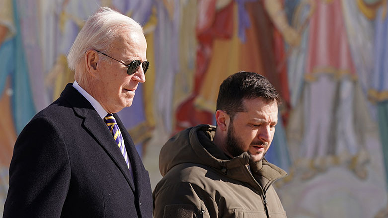Biden Kiev'de Zelenskiy ile görüşmüştü (Foto: AFP)