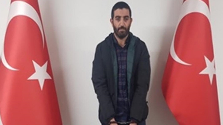 The alleged PKK member, Ramazan Gunes, is pictured while in the custody of Turkish security forces, according to state-affiliated media. (Photo: Anadolu Agency)