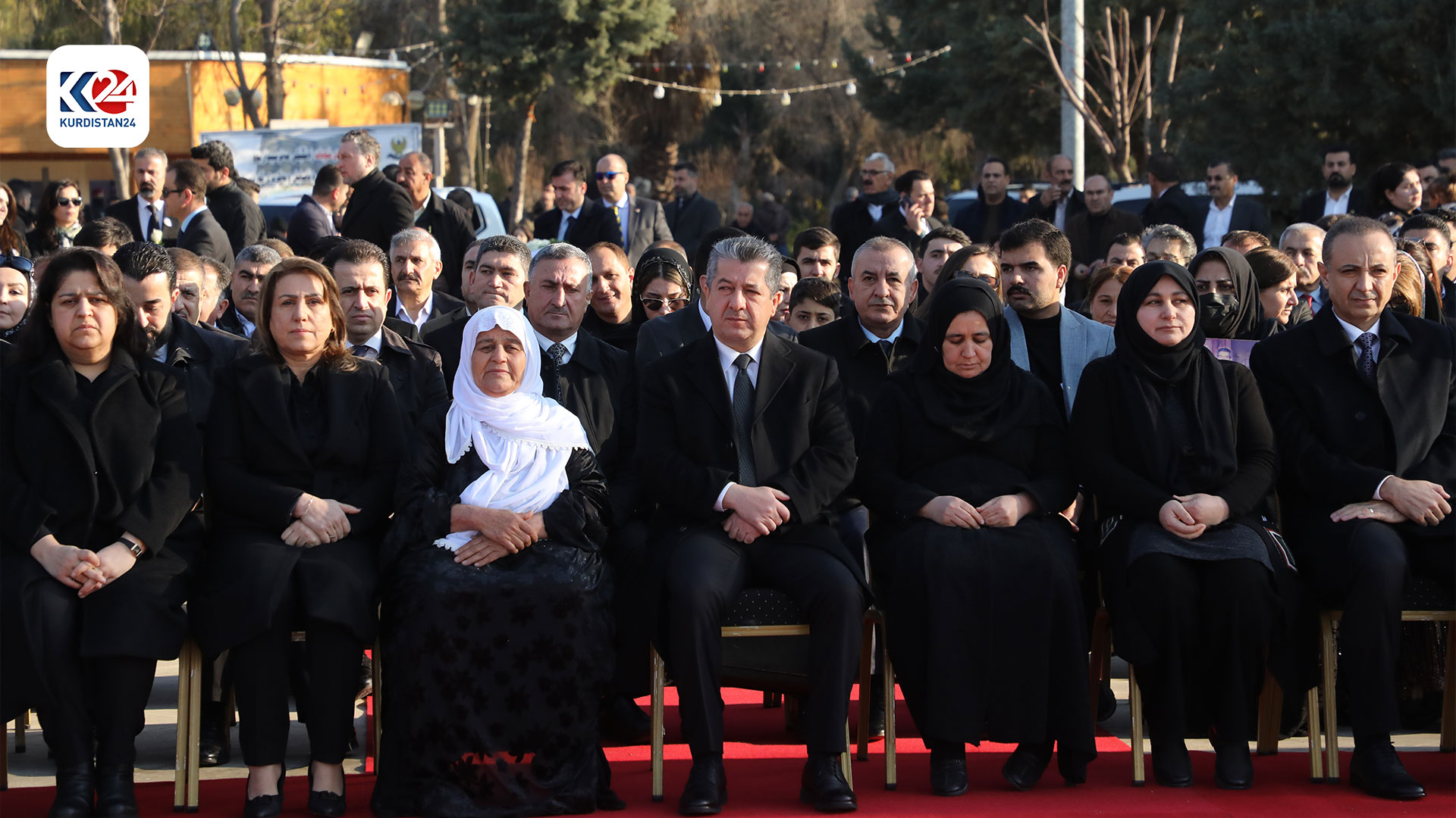 بەشداریی مەسرور بارزانی لە رێوڕەسمی ساڵیادی شەهیدانی یەکی شوبات  (وێنە: ئیسلام هیرۆ - کوردستان24)
