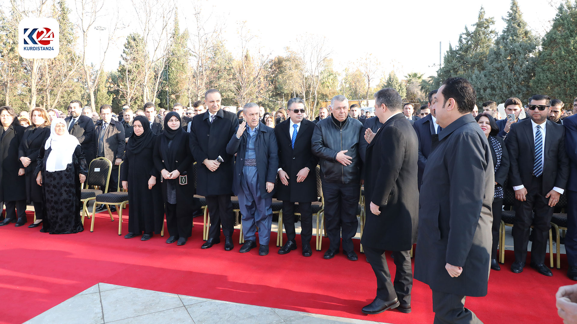 بەشداریی مەسرور بارزانی لە رێوڕەسمی ساڵیادی شەهیدانی یەکی شوبات  (وێنە: ئیسلام هیرۆ - کوردستان24)