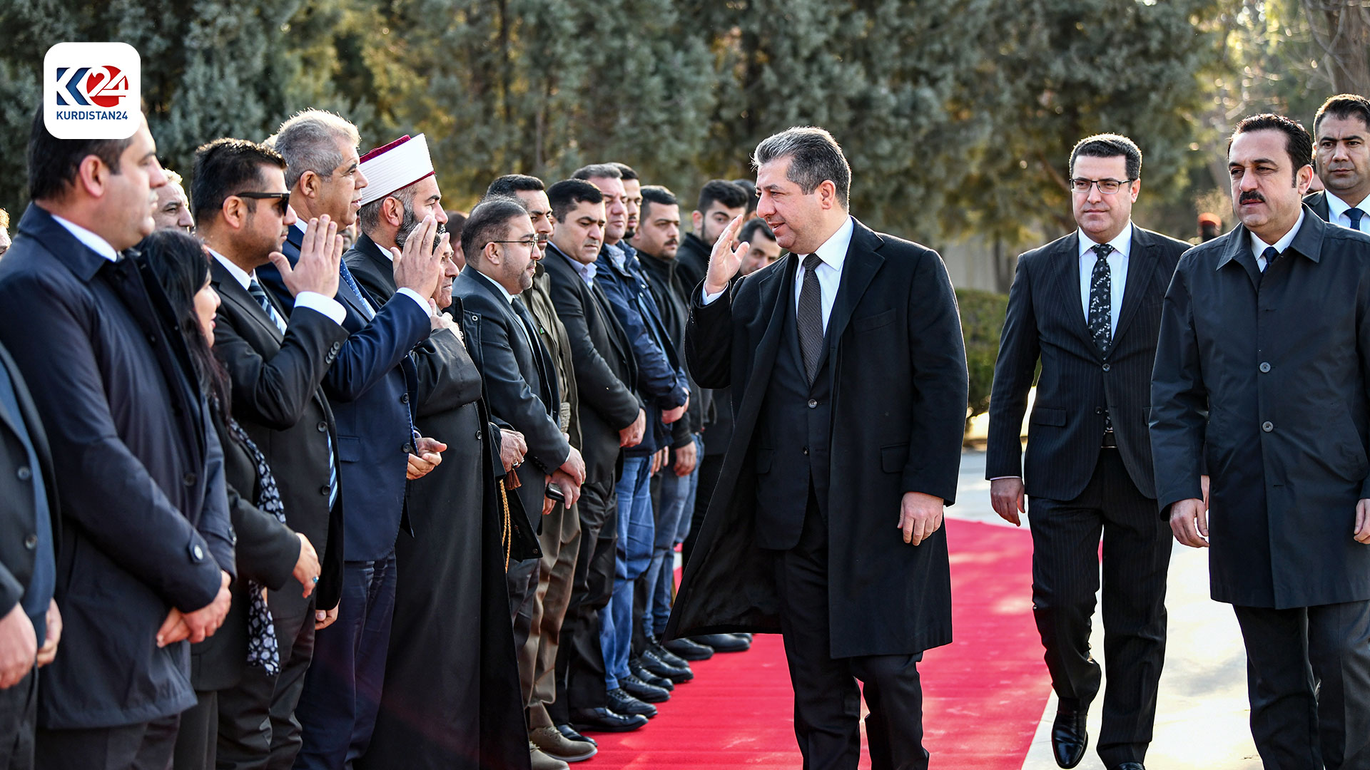 بەشداریی مەسرور بارزانی لە رێوڕەسمی ساڵیادی شەهیدانی یەکی شوبات