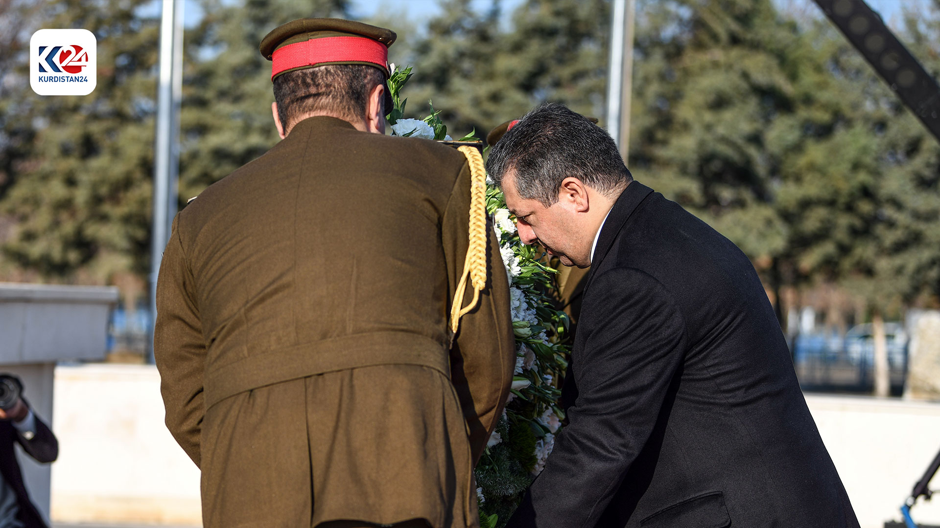 بەشداریی مەسرور بارزانی لە رێوڕەسمی ساڵیادی شەهیدانی یەکی شوبات