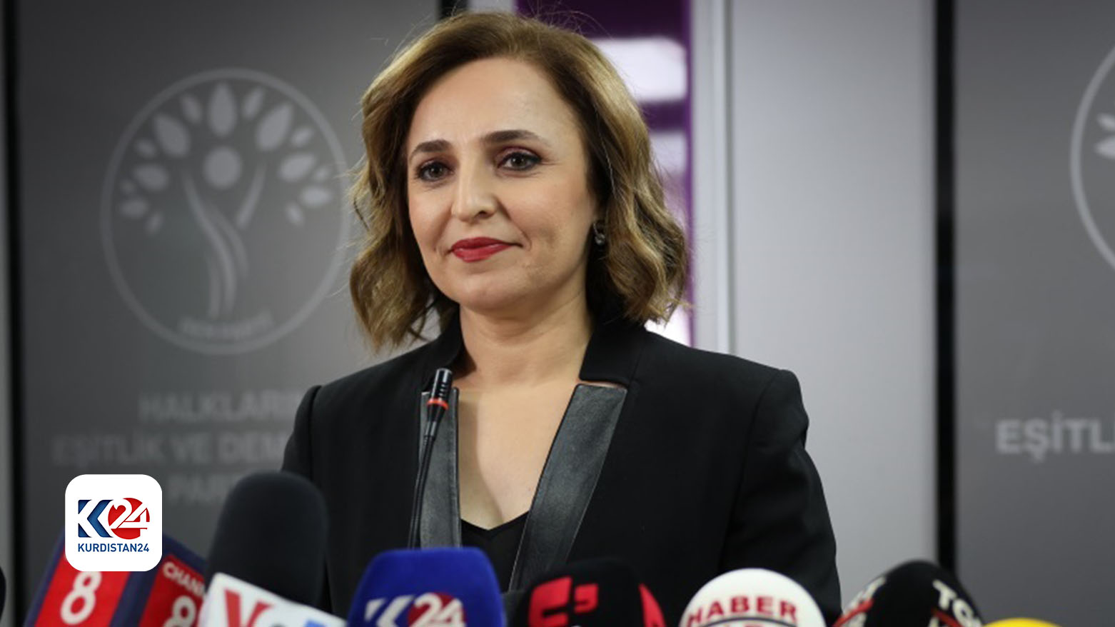 DEM spokesperson Ayşegül Doğan (Photo: Kurdistan24)