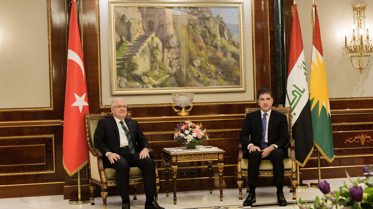 Neçirvan Barzani, Savunma Bakanı Güler'i kabul etti