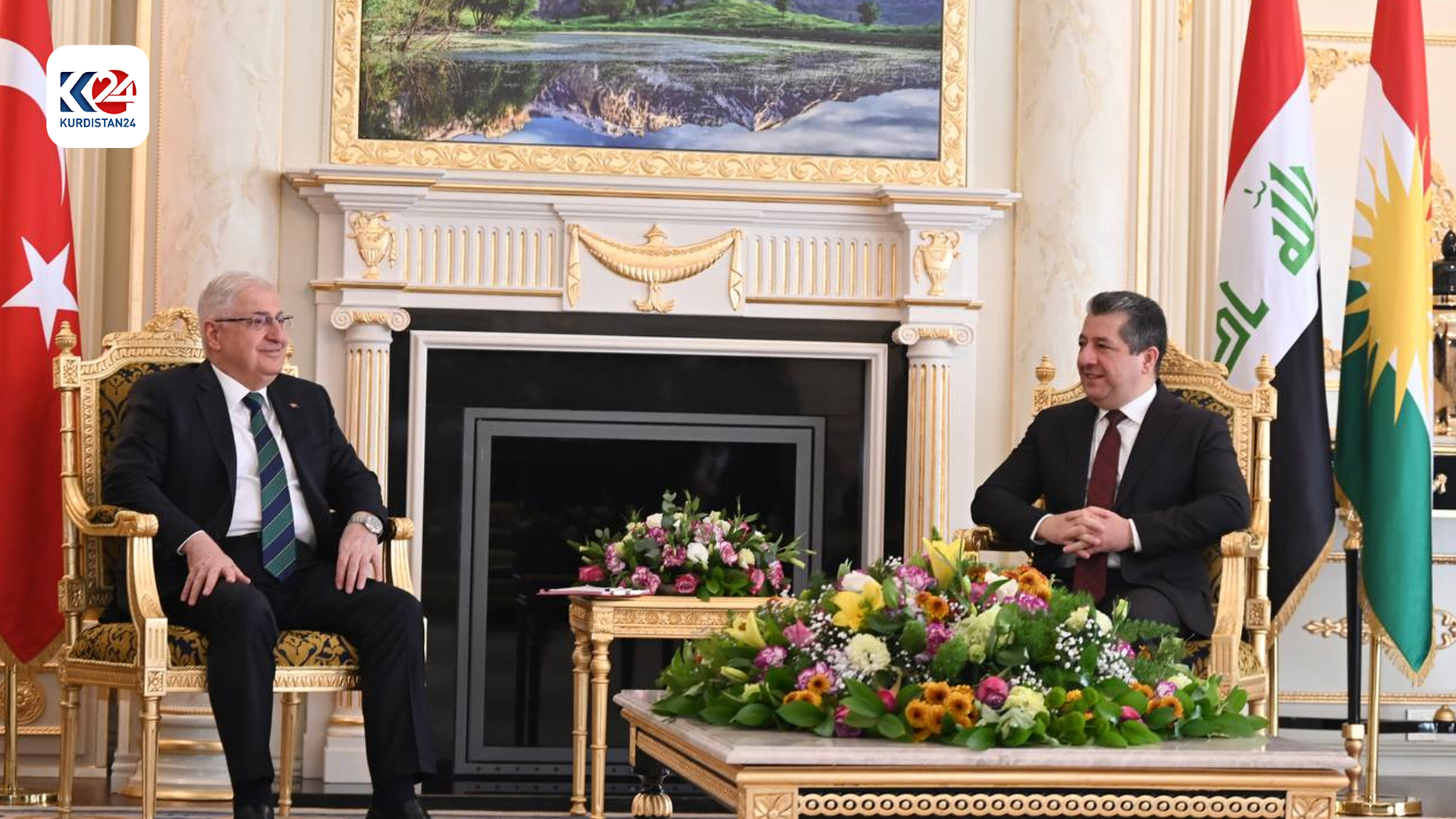 پێشوازی سەرۆکوەزیران مەسرور بارزانی لە وەزیری بەرگری و سوپاسالاری تورکیا