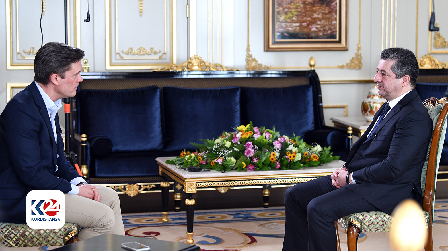 دیداری سەرۆکوەزیران مەسرور بارزانی لەگەڵ كەناڵی ئێن بی سی ئەمەریكی 