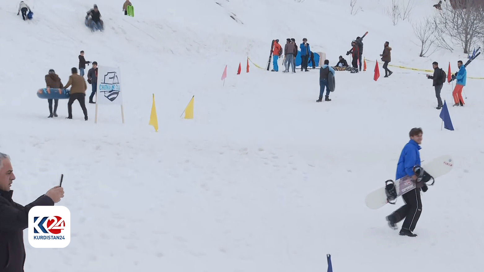 Snowboarding festival in Choman district, Feb. 10, 2024. (Photo: Kurdistan24)