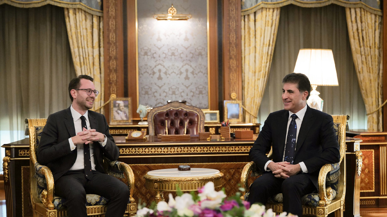 İngiltere’nin yeni Başkonsolosu James Goldman ve Kürdistan Bölgesi Başkanı Neçirvan Barzani