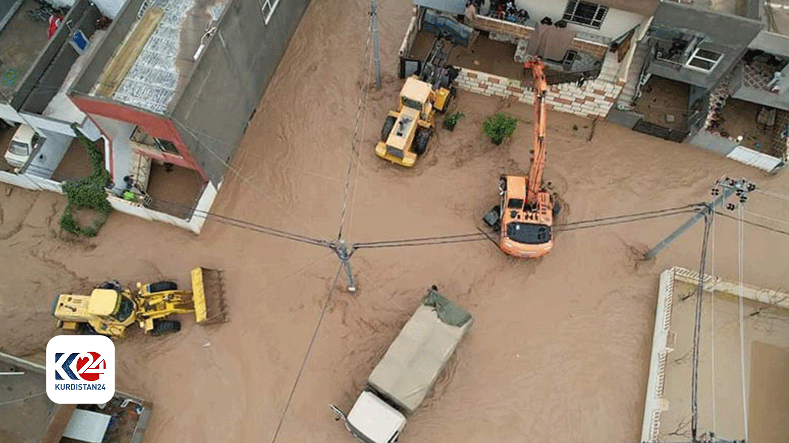 Flash flooding in Erbil, Dec. 17, 2021. (Photo: Kurdistan 24)