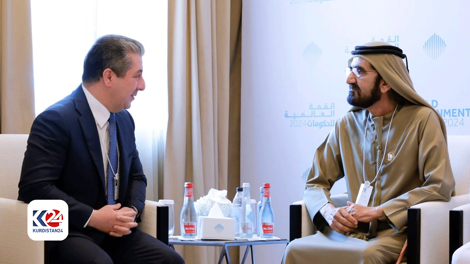 رئيس حكومة إقليم كوردستان يجتمع مع الشيخ محمد بن راشد آل مكتوم