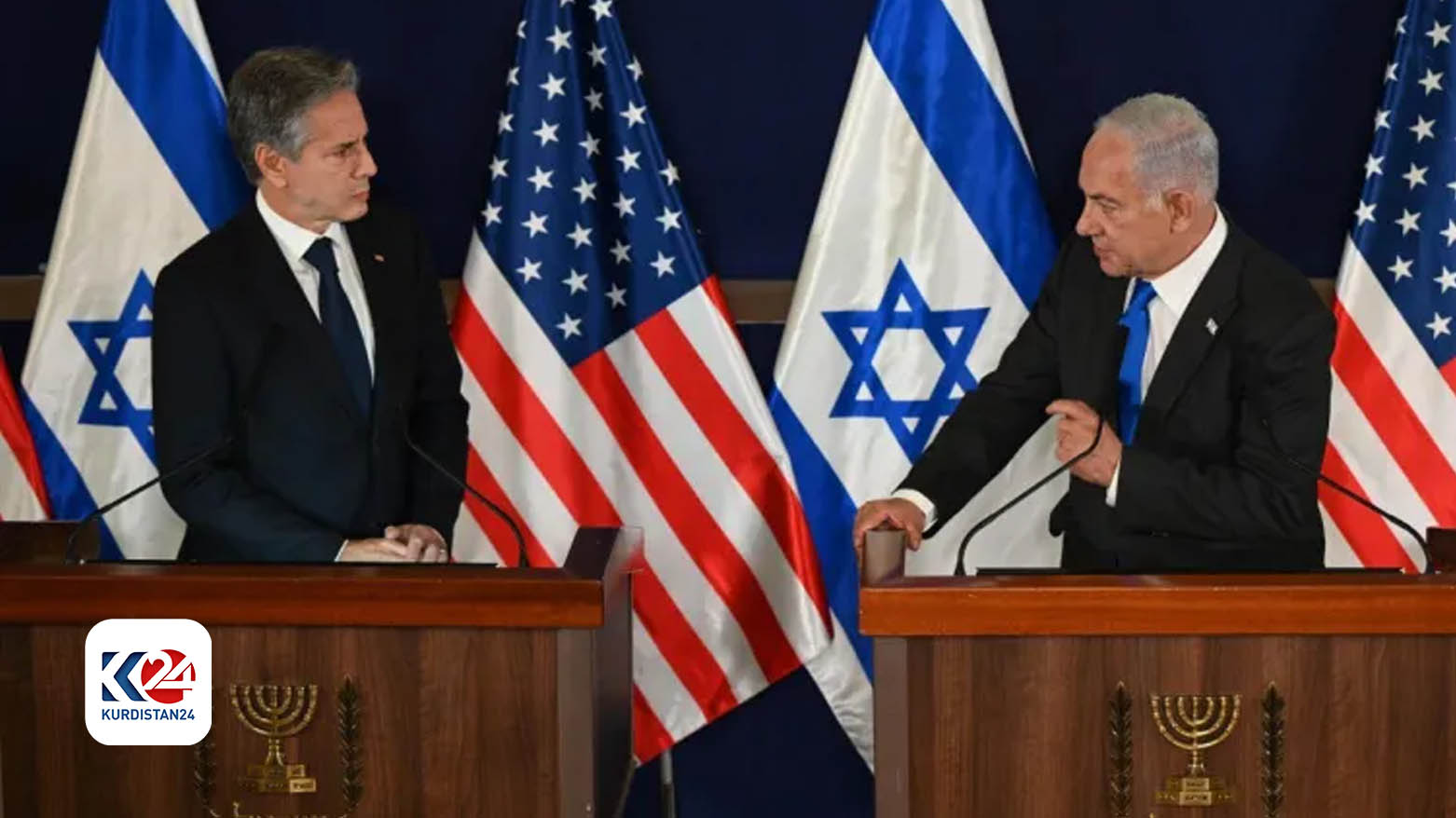 Benjamin Netanyahu û Antony Blinken