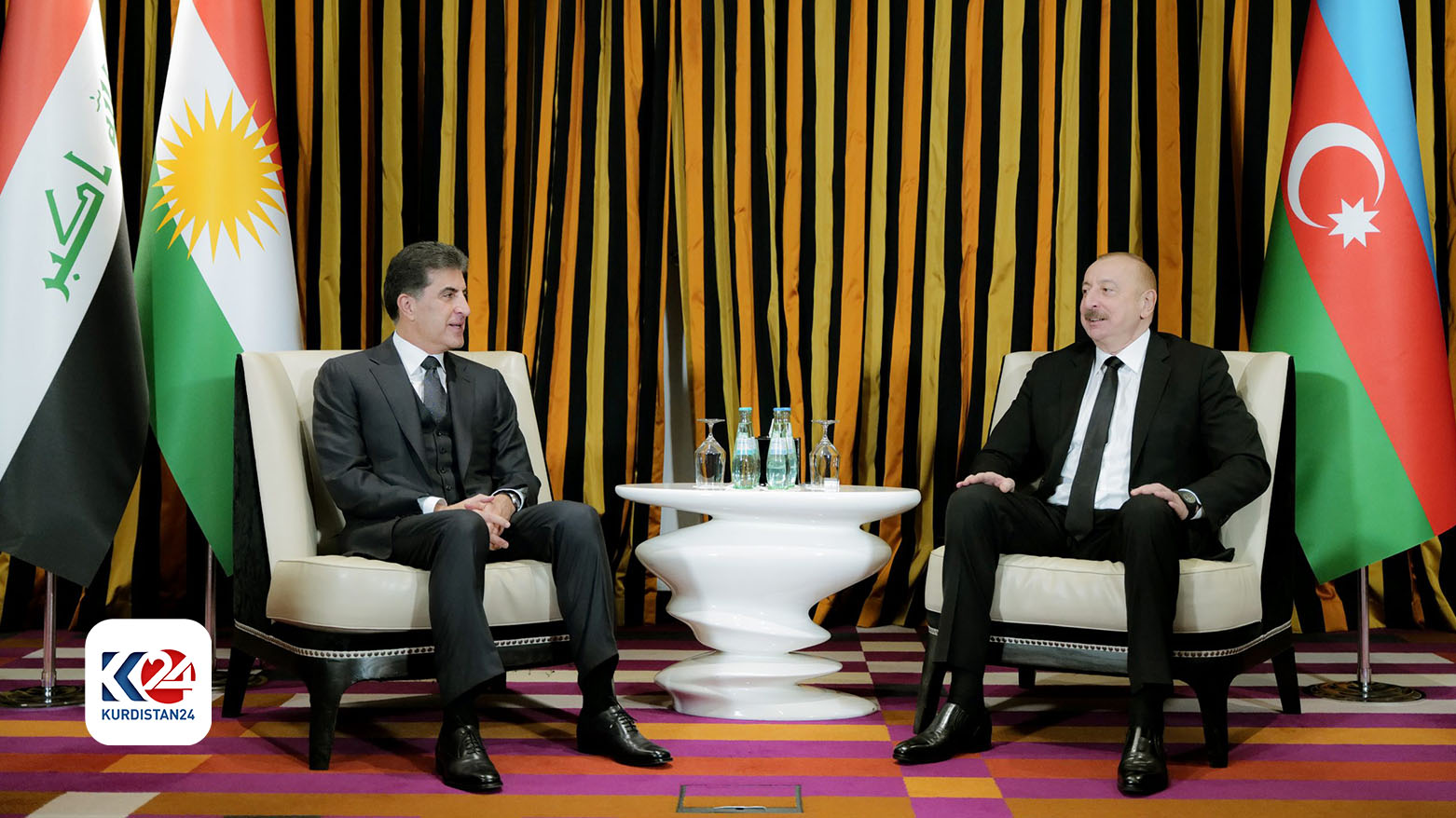 Neçirvan Barzani ile İlham Aliyev'in 60. Münih Güvenlik Konferansı'ndaki görüşmesi