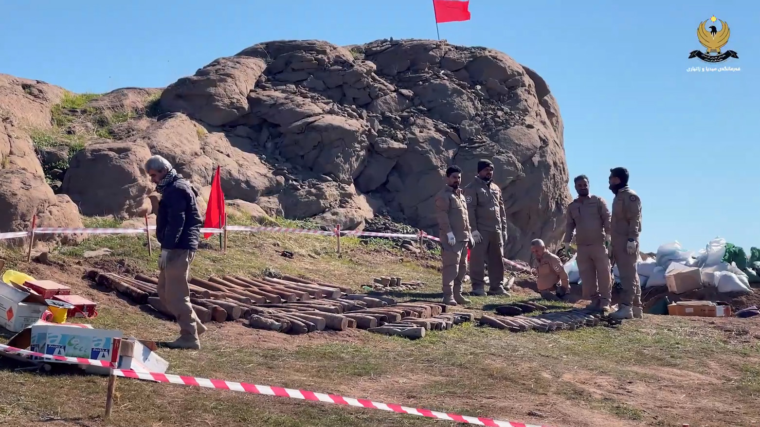 کشف و جمع‌آوری مواد منفجره در گرمیان - عکس: سایت دولت اقلیم کوردستان