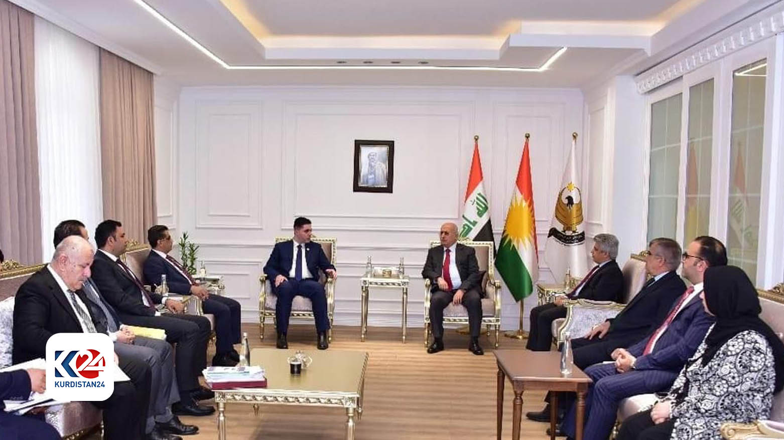 The meeting between KRG and the Iraqi Federal Board of Supreme Audit delegation. (Photo: KRG)