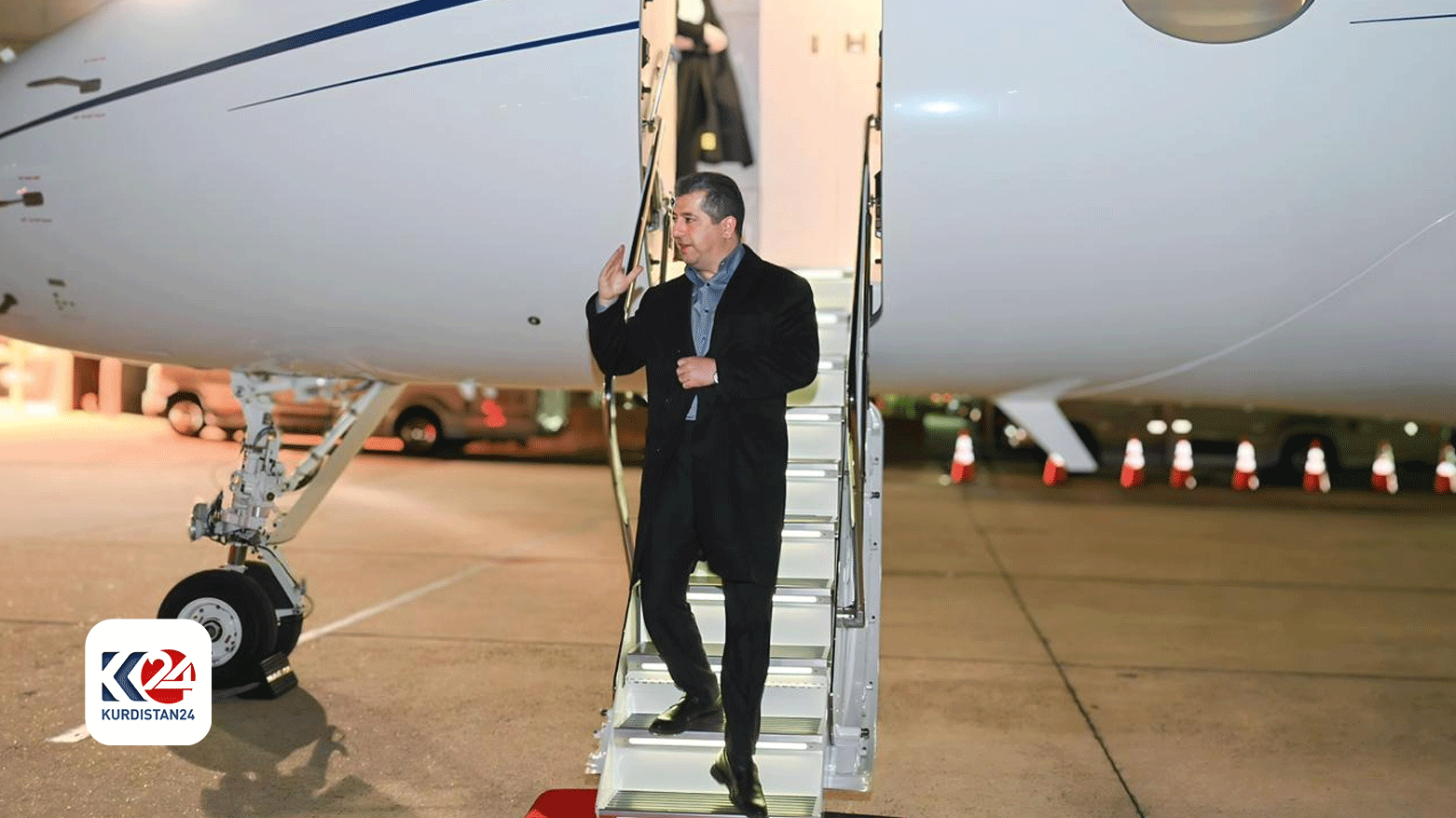 مسرور بارزانی، نخست وزیر اقلیم کوردستان در هنگام ورود به واشنگتن