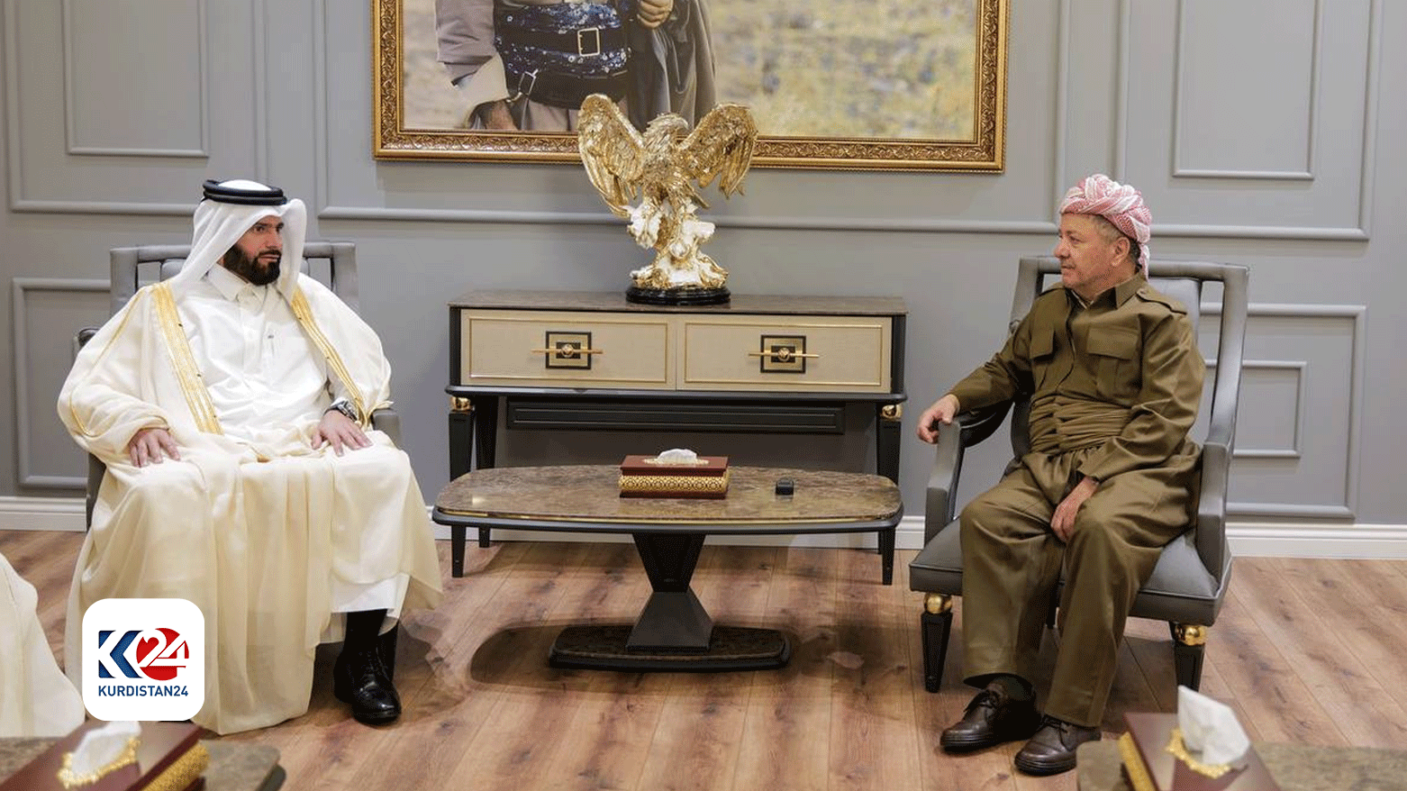پرزیدنت مسعود بارزانی و سفیر قطر در عراق
