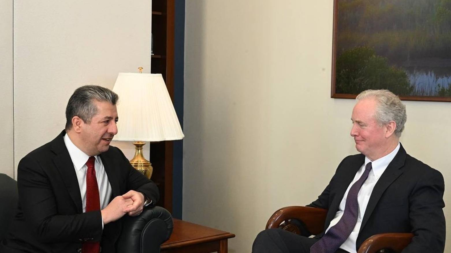 رئيس حكومة إقليم كوردستان يجتمع مع السيناتور كريس فان هول