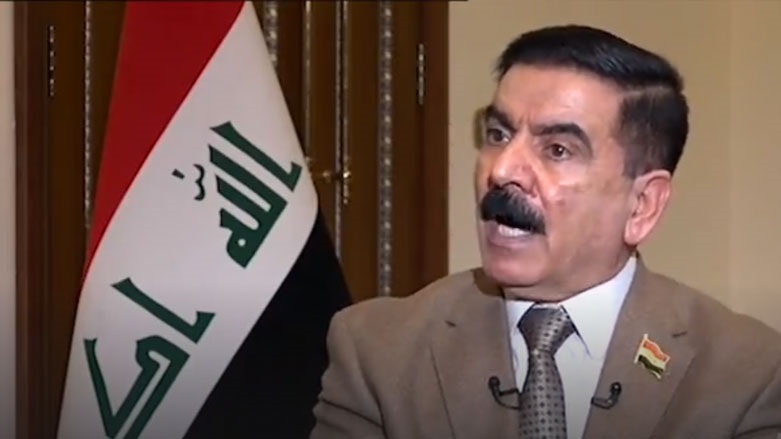 Iraqi Defense Minister Juma Anad speaks during an interview with Al-Arabiya TV. (Photo: Screengrab/Al-Arabiya)