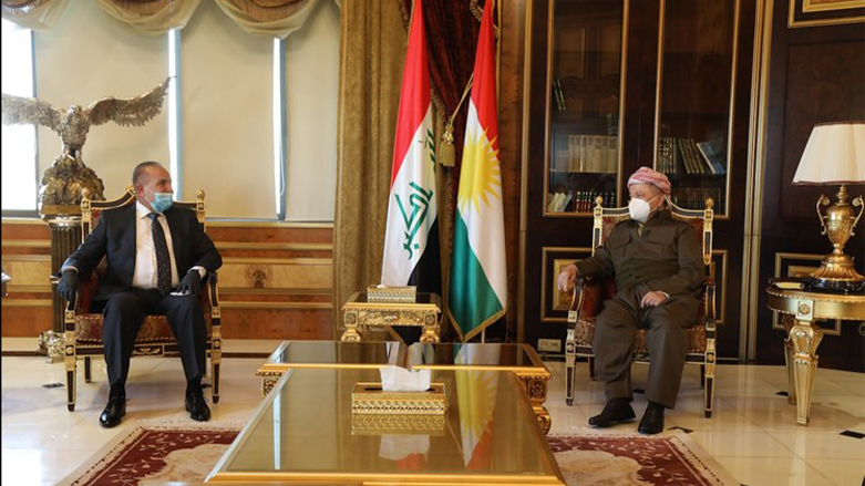 Başkan Mesud Barzani, Irak Sünni Vakfı Başkanı Dr. Saad Hamid Kimbiş'i kabul etti