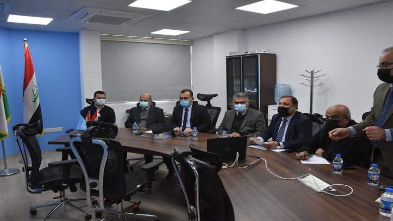 KRG officials hold an online meeting with representatives of Pfizer to secure doses of the company's vaccine, Jan. 7, 2021. (Photo: KRG Health Ministry)