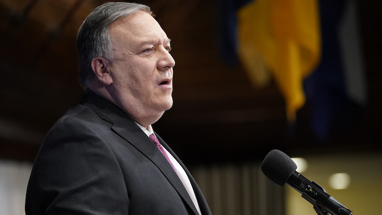 US Secretary of State Mike Pompeo speaks at the National Press Club in Washington, DC on Jan. 12, 2021. (Photo: AFP/Pool/Andrew Harnik)