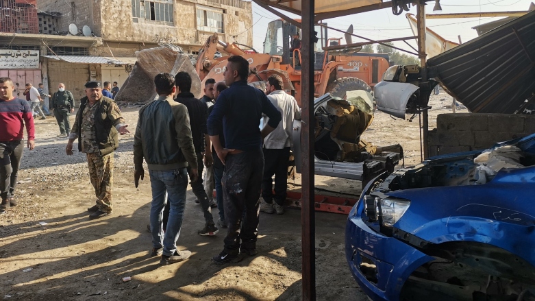 دیمەنی بازاڕەکە دوای ئەوەی لە ماوەکانی رابردوودا چەند دووکانێکی لەلایەن ئیدارەی شارەکەوە رووخێنرا، وێنە: هێمن دەلۆ، کوردستان24