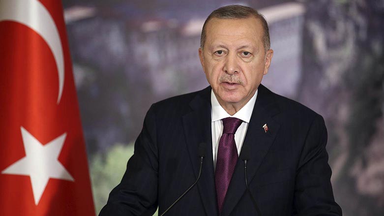 Turkish President Recep Tayyip Erdogan speaks during a video conference in Istanbul, July 28, 2020. (Photo: Turkish Presidency via AP, Pool)