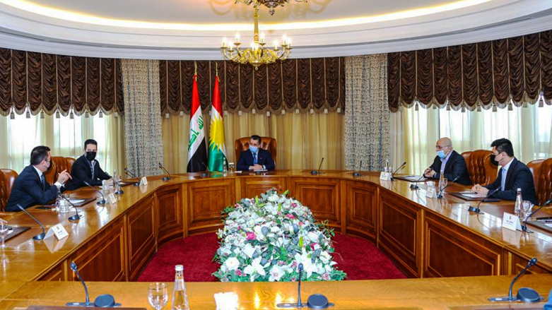 Prime Minister Masrour Barzani during a meeting with the KRG delegation, Jan. 28, 2021. (Photo: KRG)