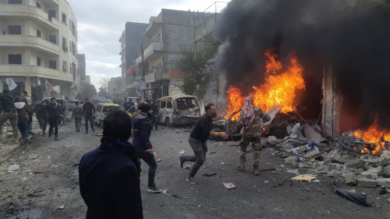 تفجير سيارة مفخخة في مدينة اعزاز بريف حلب