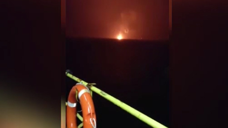 Screenshot of a video showing a fire that took place nearby
