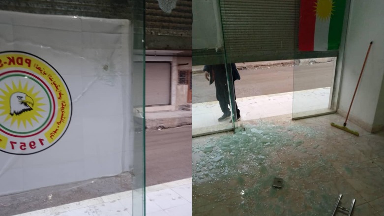 An armed group attacked a KNC-affiliated office in al-Darbasiyah last Friday (Photo: KNC)