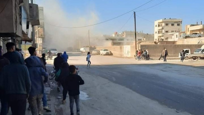 One civilian was reportedly killed in the shelling of Kobani on January 8, 2022. (Photo: Social media)