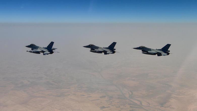 القوات الجوية العراقية F-16s. (الصورة: يحيى رسول/ تويتر)