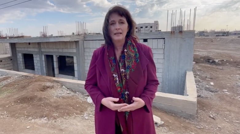 Nadine Maenza, Chair of the US Commission on International Religious Freedom (UCIRF), in northeast Syria (Photo: Nadine Maenza/Twitter video screenshot).