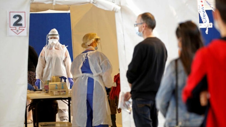 أحد مراكز إجراء اختبارات الكشف عن فيروس كورونا المستجد. فرنسا 15 يوليو/تموز 2020. © رويترز