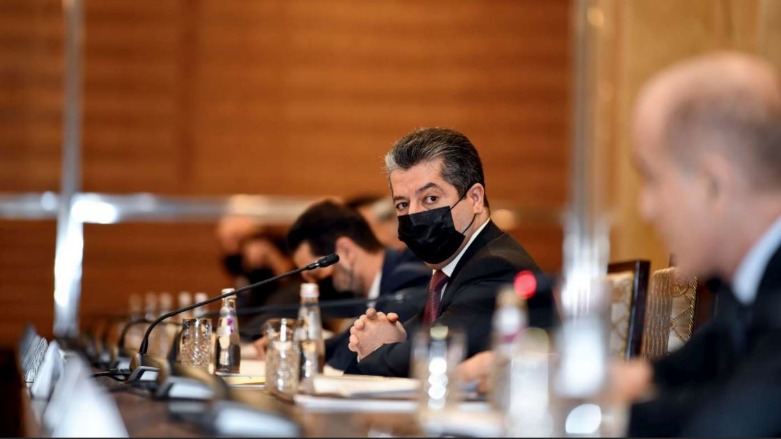 Kurdistan Regional Government’s Council of Ministers during the meeting, Jan. 12, 2022. (Photo: KRG)
