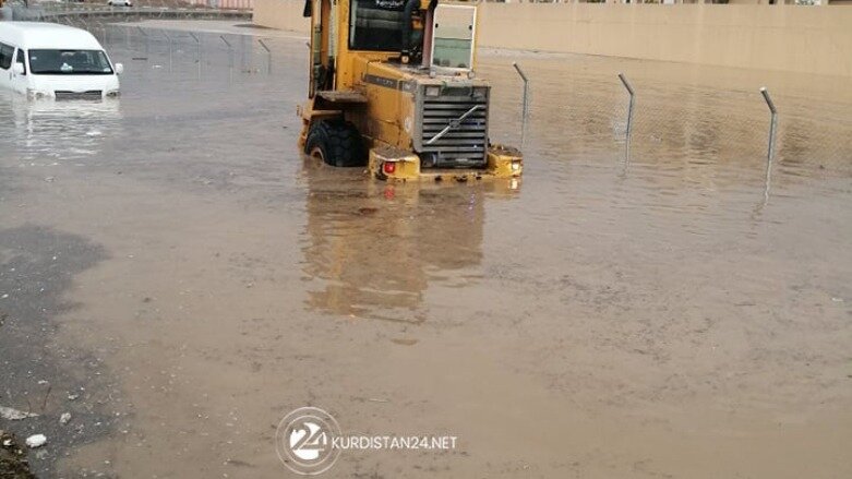 Flash flooding in Erbil, Kurdistan Region, Jan. 13, 2022. (Photo: Kurdistan 24)