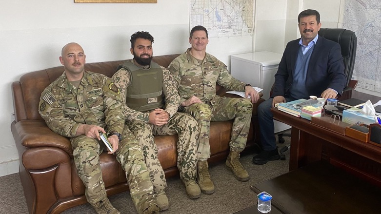 US Col. Jeffrey Todd Burroughs, Deputy Director Military Advisor Group North, met with Major General Bakhtyar Muhammed this week (Photo: US Col. Jeffrey Todd Burroughs/Twitter).
