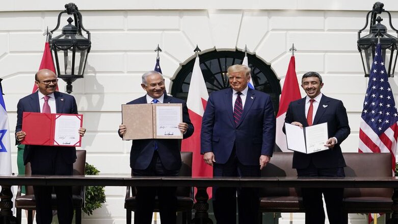 The Abraham Accords signing ceremony on the South Lawn of the White House, Tuesday, Sept. 15, 2020, in Washington. (Alex Brandon/AP)