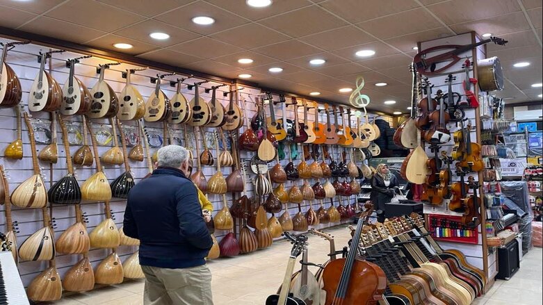 Salar Mustafa’s musical instrument store in Duhok (Photo: Kurmanj Nhili)