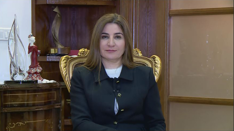 KDP member of Iraqi parliament Vian Dakhil being interviewed by Kurdistan 24, Jan. 18, 2022. (Photo: Kurdistan 24)
