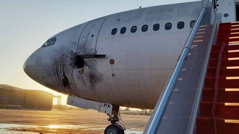 أضرار بطائرة مدنية غير مستخدمة تابعة للخطوط الجوية العراقية