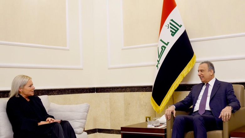 Special Representative of the UN Secretary-General for Iraq, Jeanine Hennis-Plasschaert, meets with Iraqi Prime Minister Mustafa al-Kadhimi. (Photo: Iraqi Prime Minister's Office)